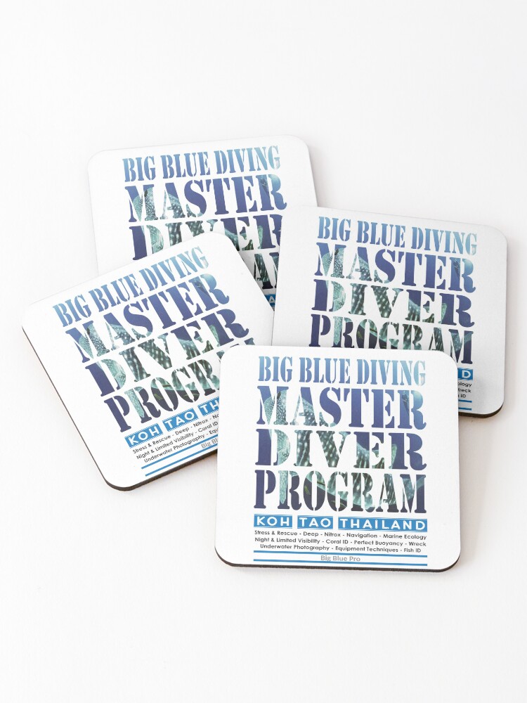 Thumbnail 1 of 5, Coasters (Set of 4), Dive Master Program - Big Blue Pro designed and sold by BigBlueDiving.