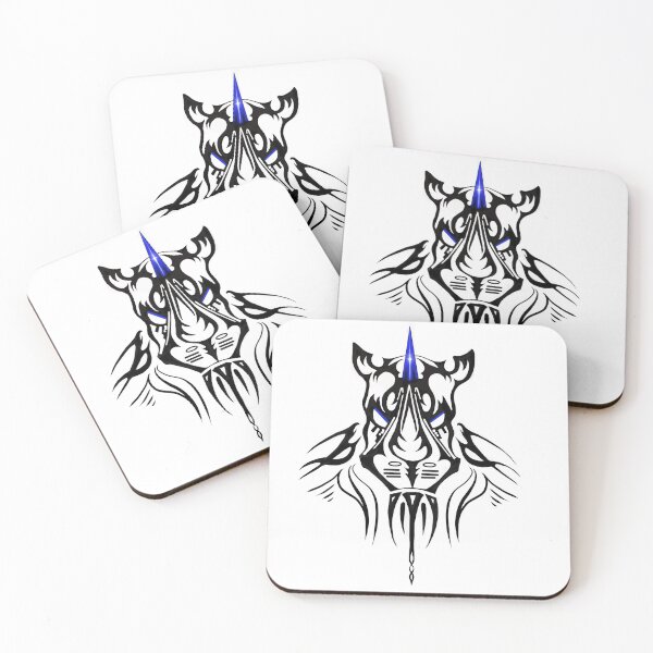 Item preview, Rhino, Ruff Rider Rhino, Rhinoceros,  primal tribal symbol logo designed and sold by ronnieyoung.