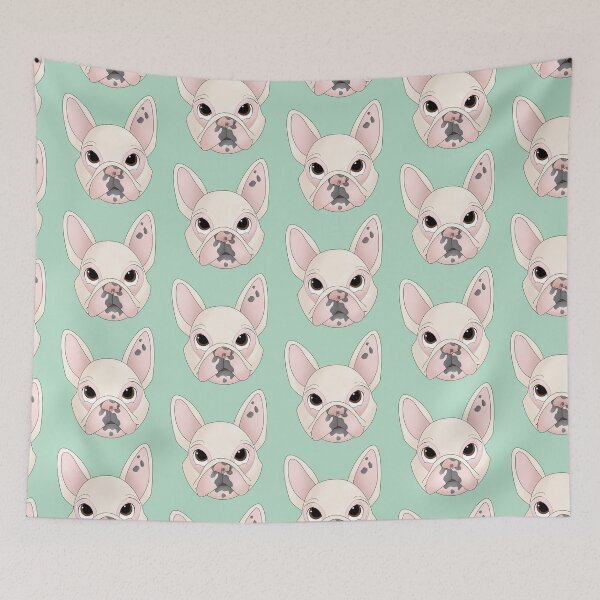Item preview, Cartoony French Bulldog Head Illustration  designed and sold by pawtraitdreams.