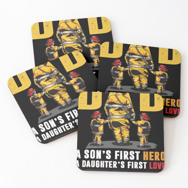 Item preview, Dad Son's First Hero Daughter's First Love Firefighter designed and sold by TheBloom98.