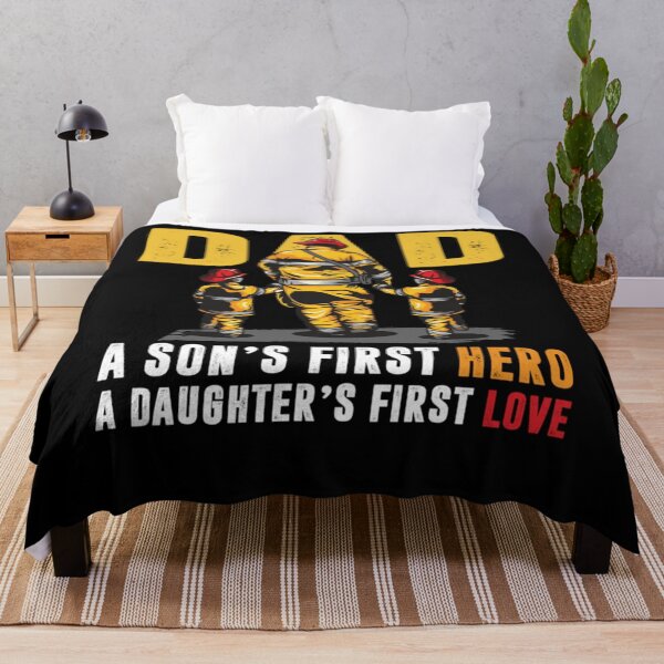 Item preview, Dad Son's First Hero Daughter's First Love Firefighter designed and sold by TheBloom98.