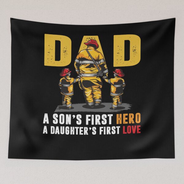 Item preview, Dad Son's First Hero Daughter's First Love Firefighter designed and sold by TheBloom98.