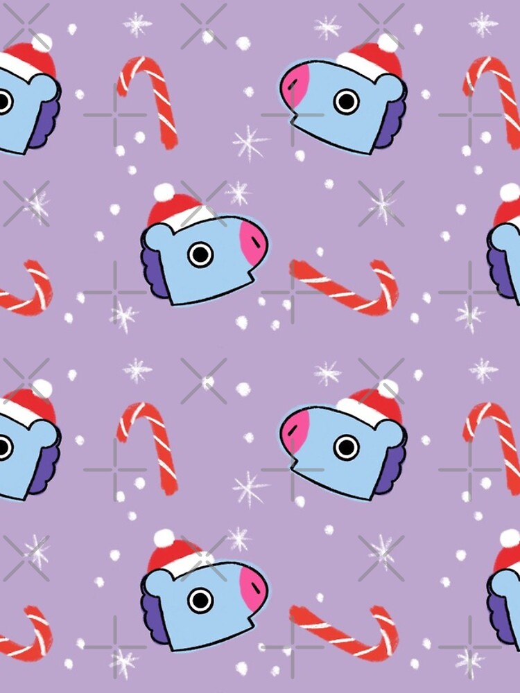 Purple Pony Mang Christmas Pattern BTS J-Hope by StellarTatter