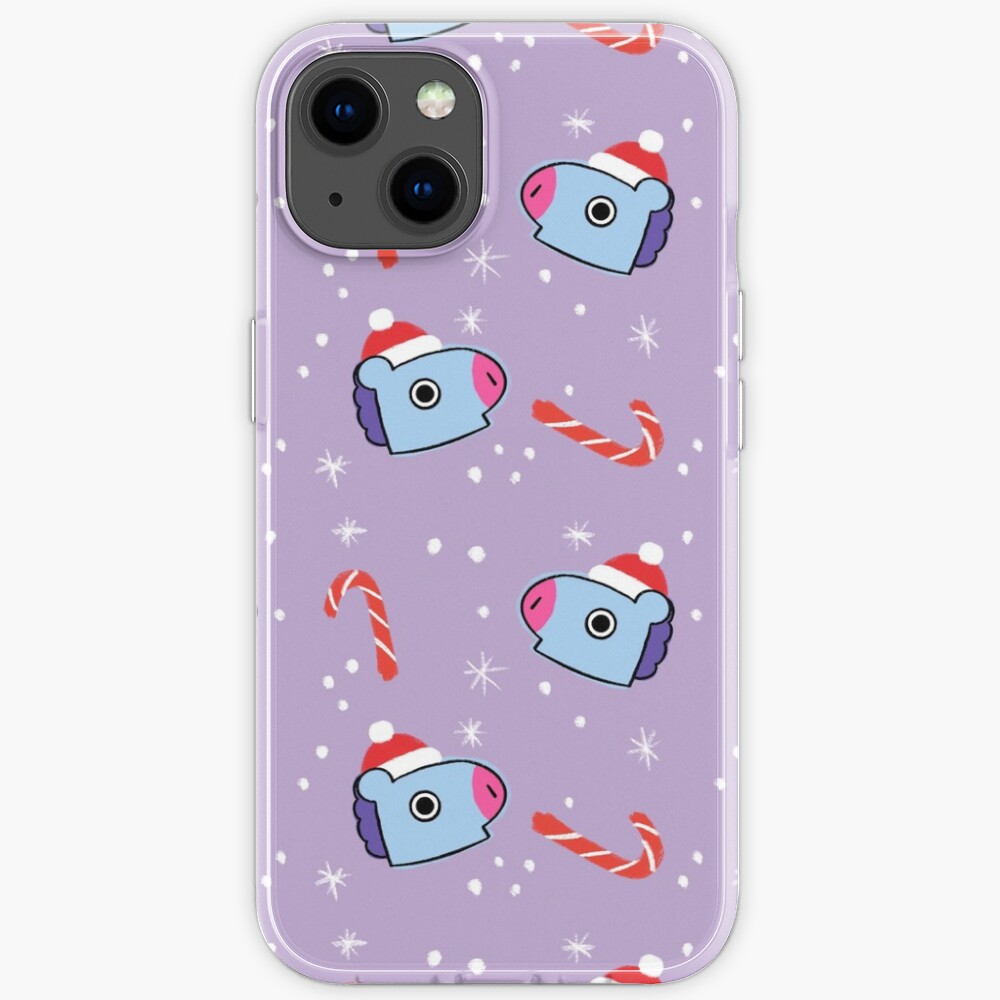 Purple Pony Mang Christmas Pattern BTS J-Hope iPhone Case