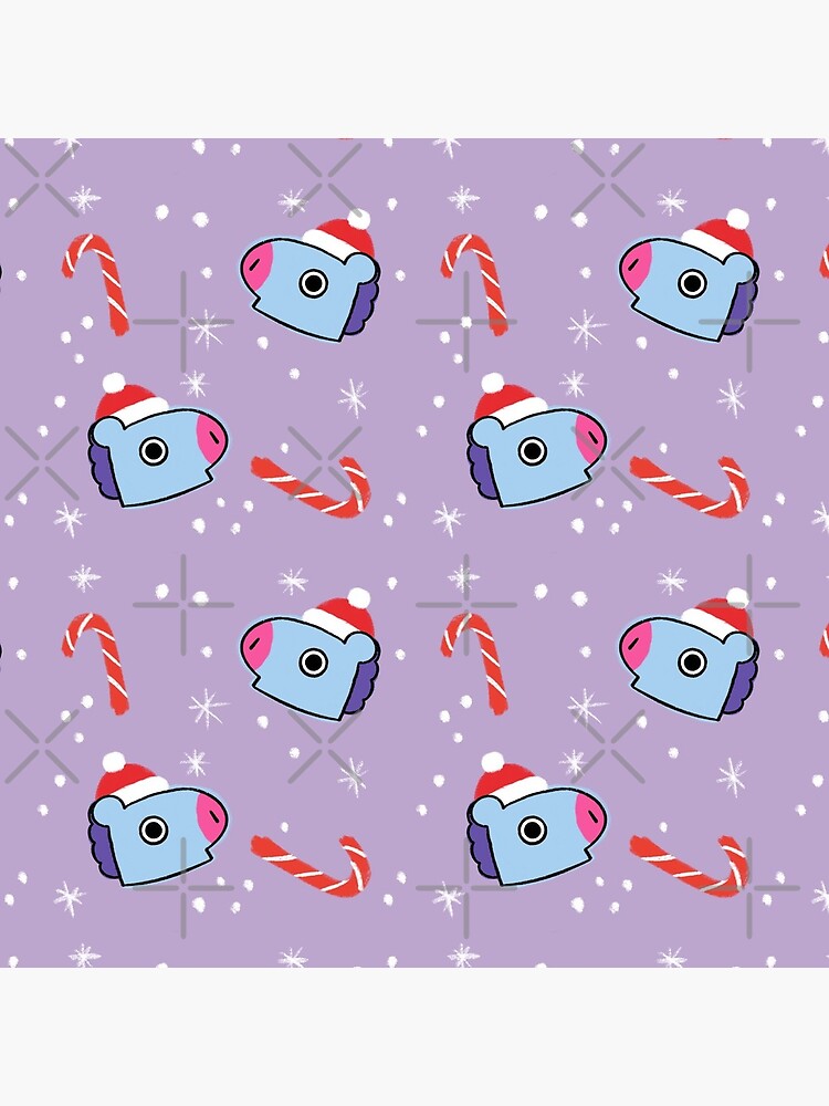 Purple Pony Mang Christmas Pattern BTS J-Hope by StellarTatter