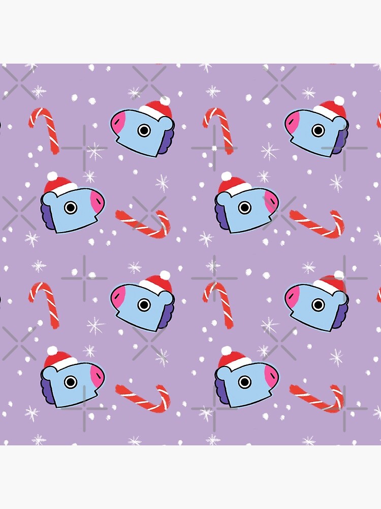 Purple Pony Mang Christmas Pattern BTS J-Hope by StellarTatter