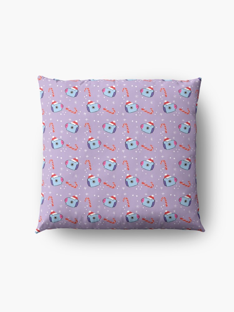 Alternate view of Purple Pony Mang Christmas Pattern BTS J-Hope Floor Pillow