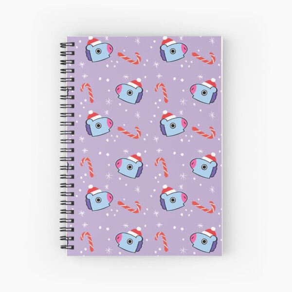 Purple Pony Mang Christmas Pattern BTS J-Hope Spiral Notebook