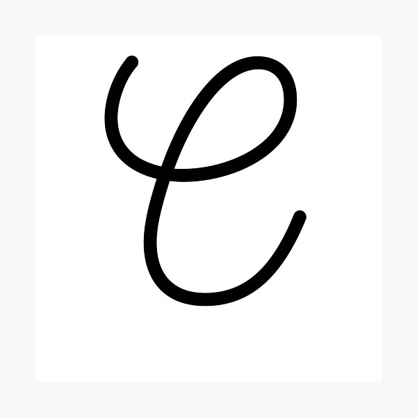 cursive c photographic print by jose234 redbubble