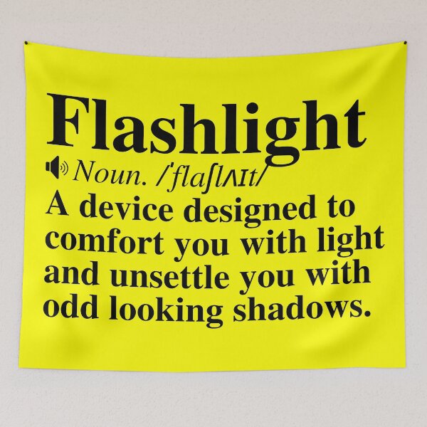 Item preview, Funny Flashlight Definition. Clever Quote About Electric Torches, Flashing Lights. designed and sold by mind-illusions.