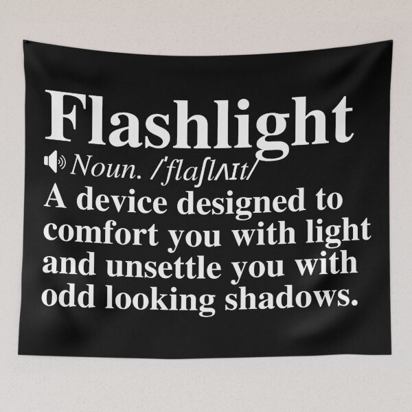 Item preview, Funny Flashlight Definition. Clever Quote About Electric Torches, Flashing Lights. designed and sold by mind-illusions.