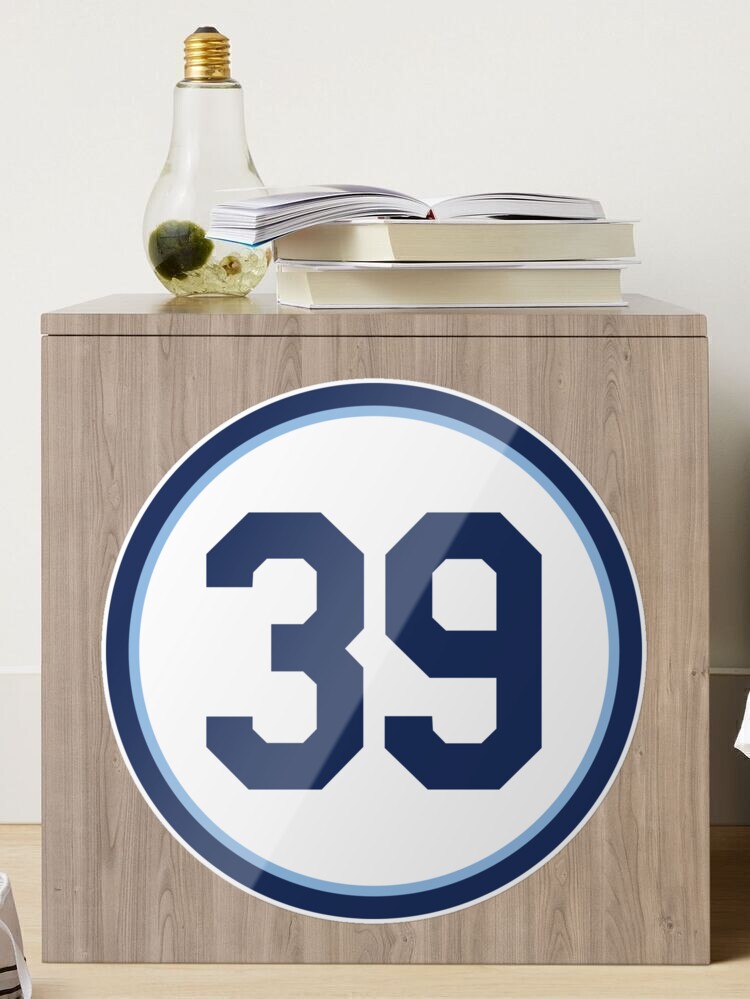 Kevin Kiermaier #39 Jersey Number Sticker for Sale by StickBall