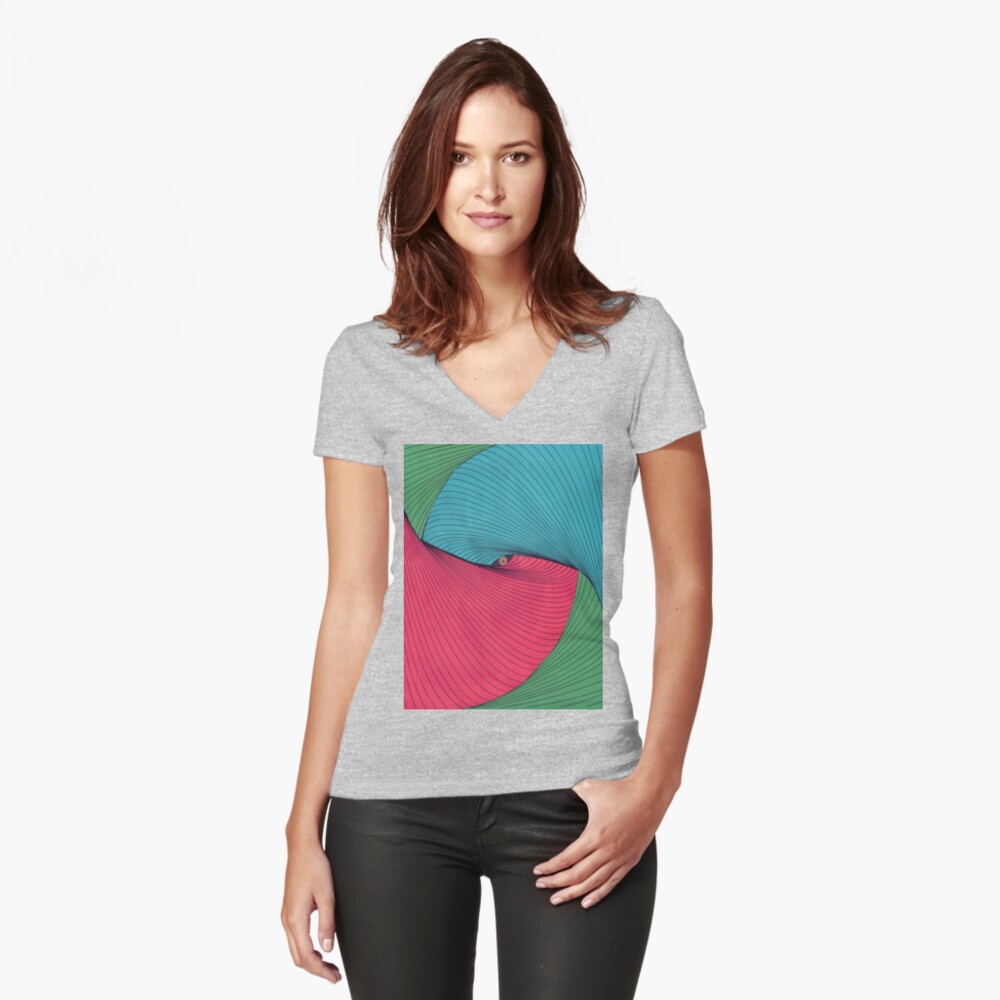 Item preview, Fitted V-Neck T-Shirt designed and sold by DAVIDLIBERTY.