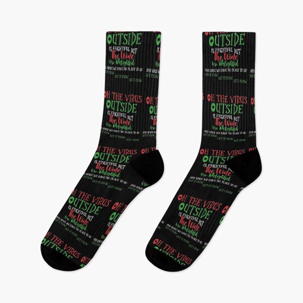 Item preview, Oh The Virus Outside Is Frightful But The Wine Is Delightful Christmas time social distancing and wine  designed and sold by tinypurpleland.