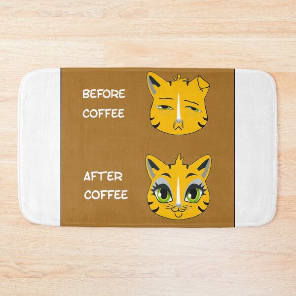 Item preview, Before Coffee Cat - After Coffee Cat designed and sold by janraydesigns.