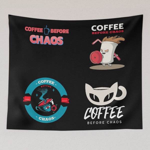 Item preview, Coffee Before Chaos Sticker Pack designed and sold by Coder-T.