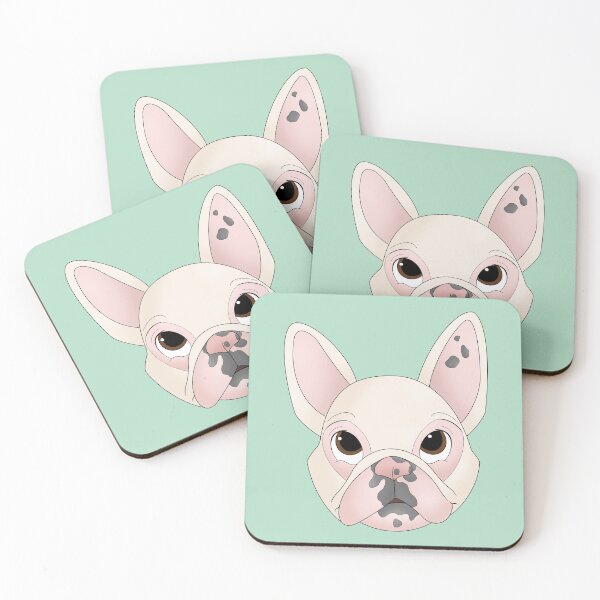 Item preview, Cartoony French Bulldog Head Illustration  designed and sold by pawtraitdreams.