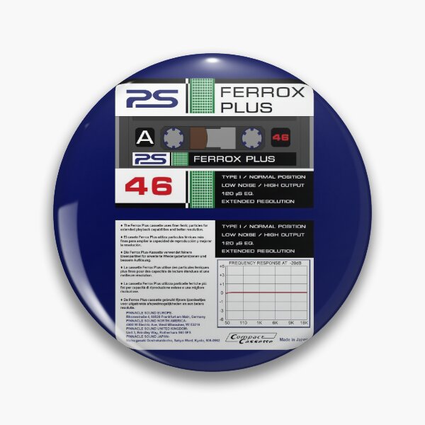 Item preview, Pinnacle Sound Ferrox Plus 46 type 1 cassette (front and back) designed and sold by B-96-J.