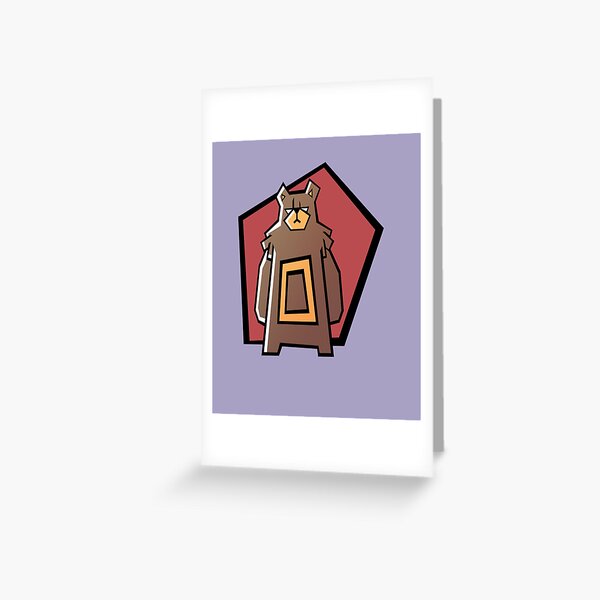 Grumpy cat like Grumpy Bear  Greeting Card