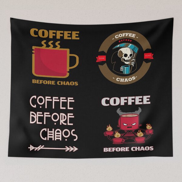 Item preview, Coffee Before Chaos Sticker Pack designed and sold by Coder-T.