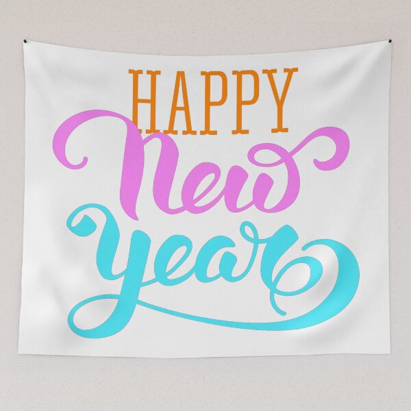 Item preview,  Happy new year ! Colorful new year congratulation designed and sold by Soul  ArtLove.