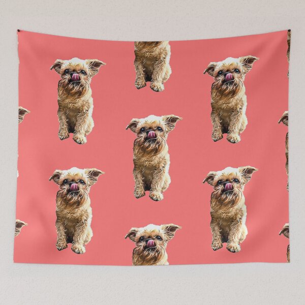 Item preview, Brussels Griffon Bruxellois Cute Puppy Dog designed and sold by ElegantCat.