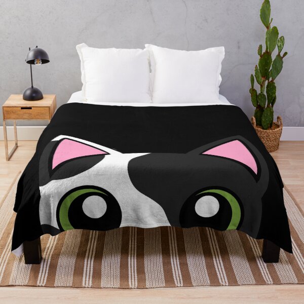 Item preview, Black and white cat peek designed and sold by Sphynx-Ink.