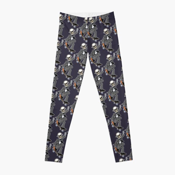 Skeleton Skateboard Design Business Suit Zombie Leggings