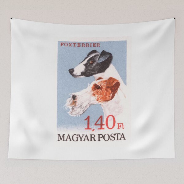 Item preview, 1967 HUNGARY Fox Terrier Postage Stamp designed and sold by retrographics.