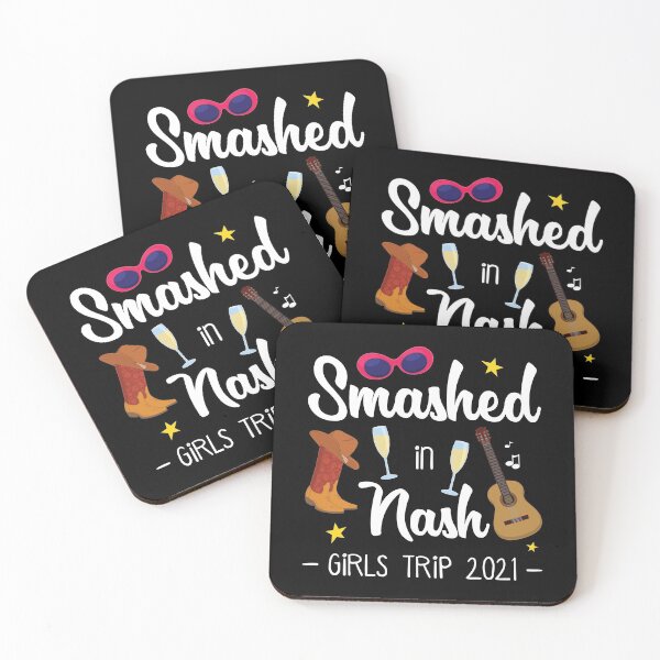 Item preview, Smashed In Nash Bachelorette Nashville Girls Trip 2021 print designed and sold by jakehughes2015.