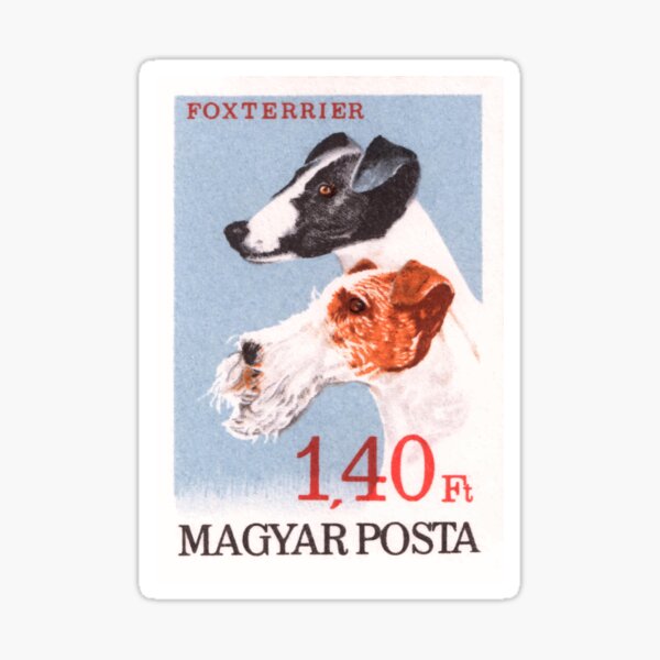 Item preview, 1967 HUNGARY Fox Terrier Postage Stamp designed and sold by retrographics.