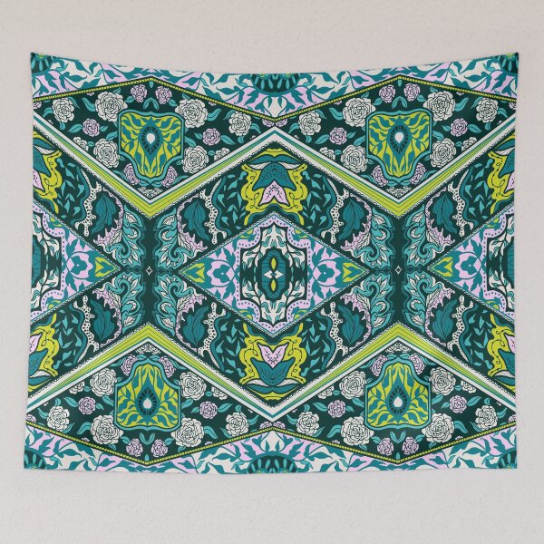 Item preview, Pink and Teal Botanical Mandala designed and sold by Carolina Diaz.