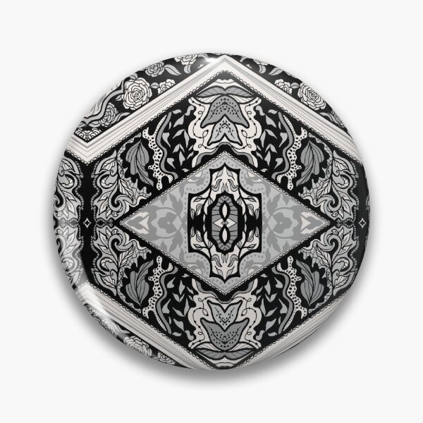 Item preview, Black and White Botanical Mandala designed and sold by Carolina Diaz.