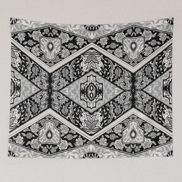 Item preview, Black and White Botanical Mandala designed and sold by Carolina Diaz.