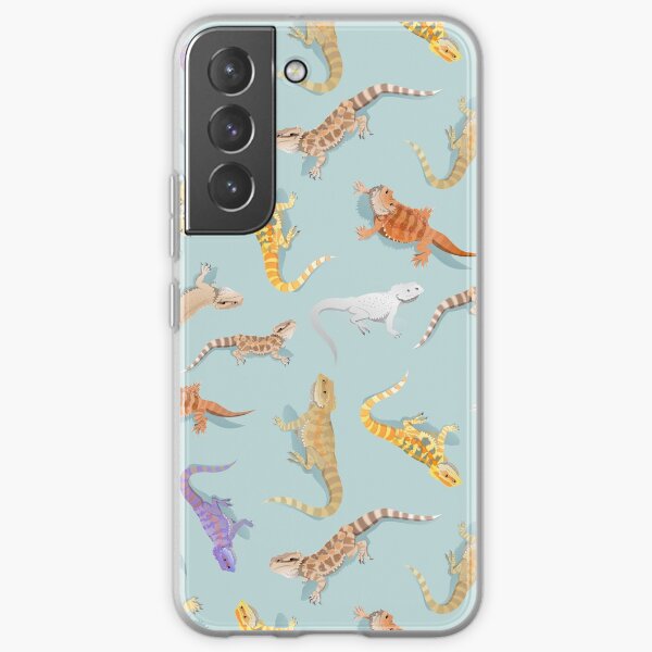 Bearded Dragon Blue Scatter Pattern Samsung Galaxy Soft Case