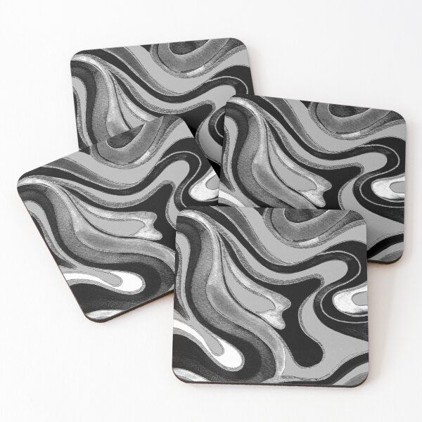 Item preview, Black and White Psychedelic Marble designed and sold by Carolina Diaz.
