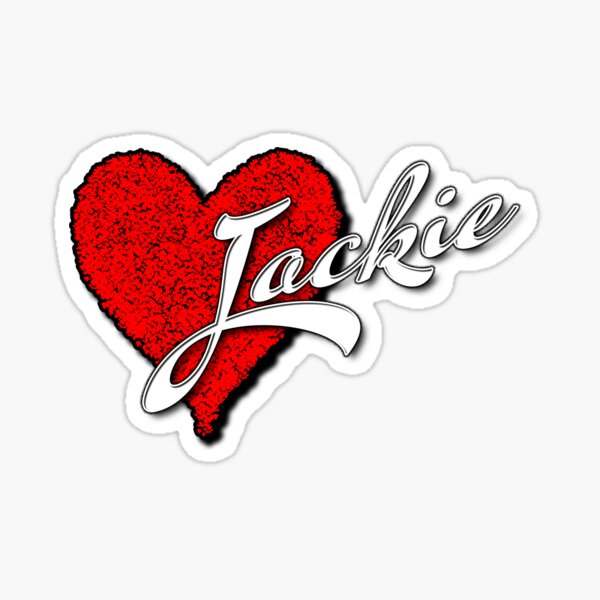 "Jackie Name Heart Series" Sticker by GTLEnterprises Redbubble