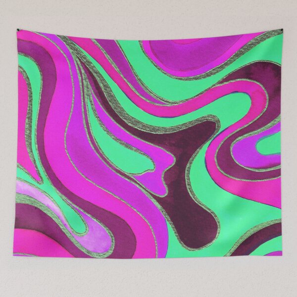 Artikelvorschau, Pink and Mint Psychedelic Marble entworfen und verkauft von Carolina Diaz.