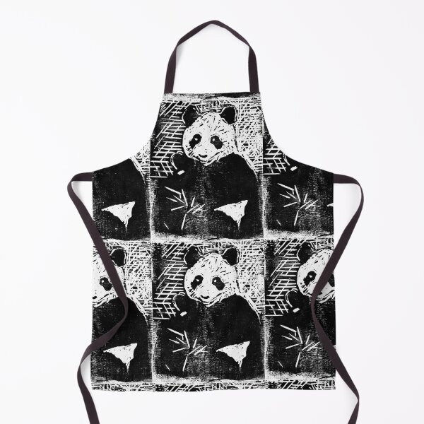 Item preview, Panda with bamboo lino print designed and sold by ncxadair.