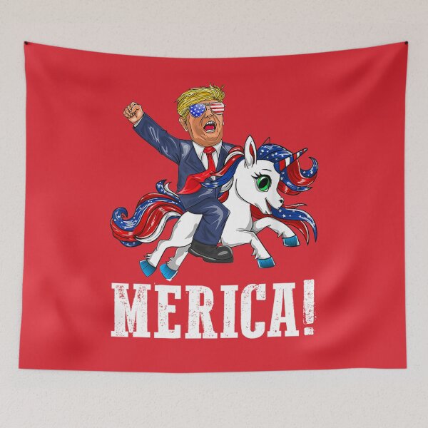 Item preview, Trump Leading the Charge Unicorn Patriotic designed and sold by TeeThePeople.
