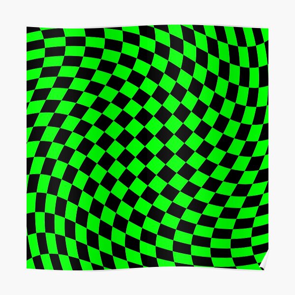 Trippy Checkered Wall Art Redbubble