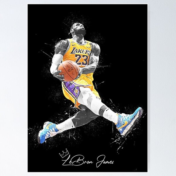 Item preview, Lebron James Los Angeles poster, Basketball print, Sports wall art Poster 1 designed and sold by BurmaStudioArt.