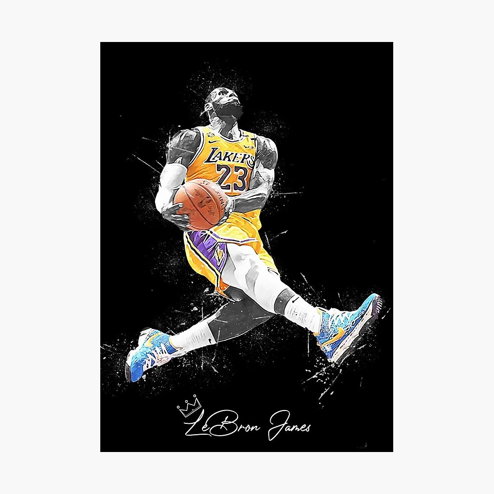 Lebron James Los Angeles Lakers Jersey Number Art Print 1 Art
