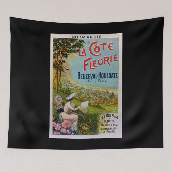Artikelvorschau, retro classic Normandie Cote Fleurique poster entworfen und verkauft von CorasPosters.