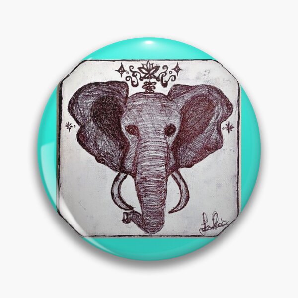 Item preview, RedBubble: Lucky Elephant Handsketch Star Lotus designed and sold by HealingCreate47.