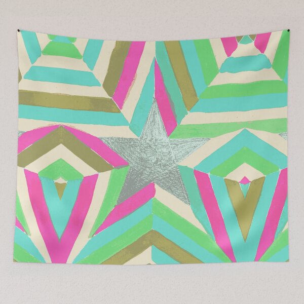 Item preview, Bright Mint Stars designed and sold by Carolina Diaz.