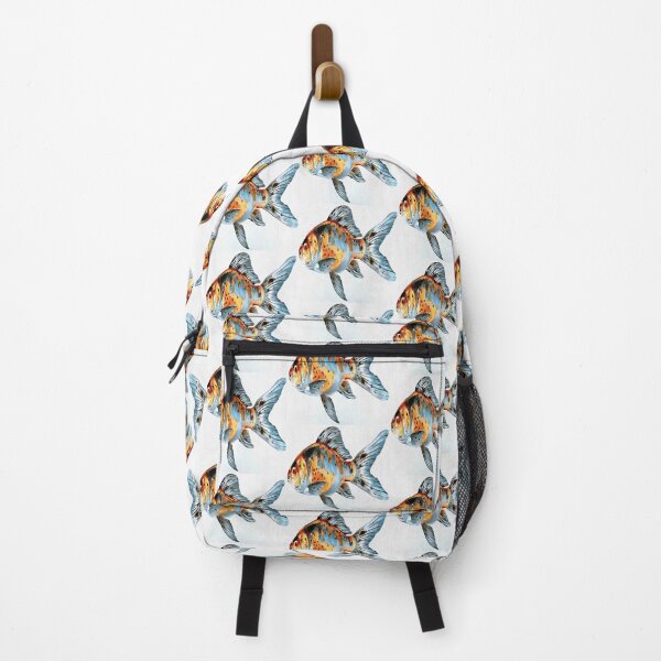Item preview, Blue and Orange Shubunkin Goldfish Art designed and sold by taiche.