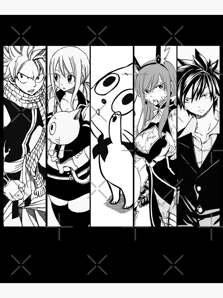 "Graphic Fairy Tail Anime Main Characters Awesome Arts" Poster by