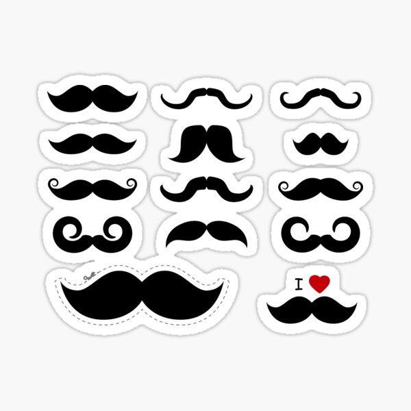 Funny movember moustache puns Sticker
