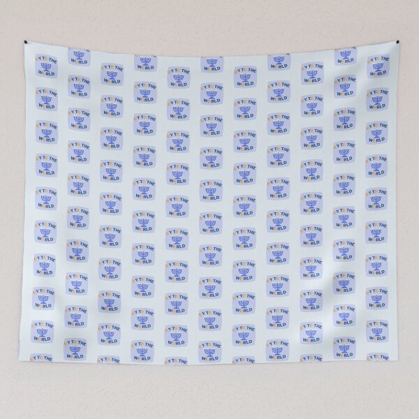 Item preview, Happy Hanukkah Menorah Donuts Jewish "Oy to the World" designed and sold by Naomi G..